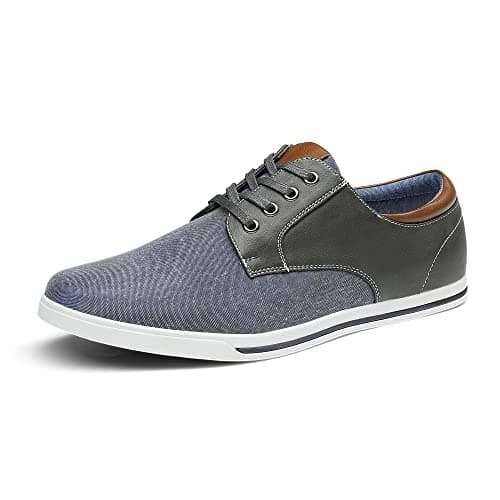 Bruno Marc Men's Oxfords Sneakers Casual Dress Shoes,Size 8.5,Grey,RIVERA-01