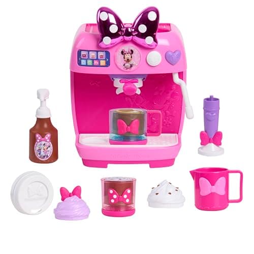 Disney Jr. Minnie Mouse Rise & Shine Bowrista Set, Play Espresso Machine