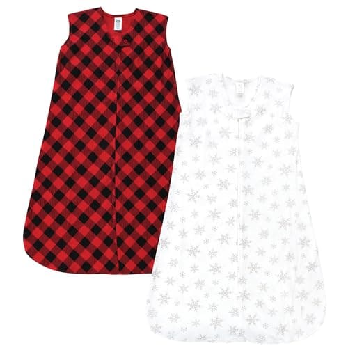 Hudson Baby Unisex Baby Thermal Sleeveless Sleeping Bag 2pk, Snowflake, 18-24 Months