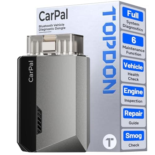 TOPDON Carpal OBD2 Scanner Bluetooth - Scanner for Car, AI-Assisted All System Diagnostic Tool for iOS & Android, Vehicle Health Check, 6 Maintenance Services, Smog Check, Repair Guide