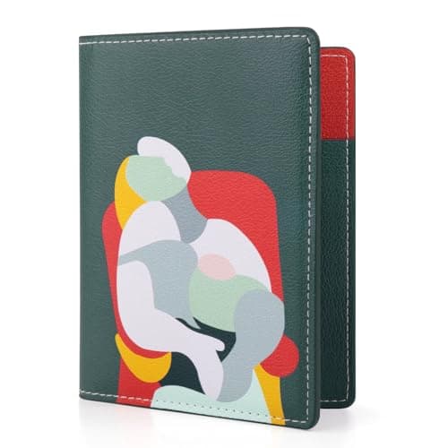 Lychii Slim RFID Passport Holder Wallet for Men & Women, PU Leather Travel Essential Organizer Cover with Boarding Pass & Credit Card Slots, Front Pocket Fit, 5.7"x4.1"