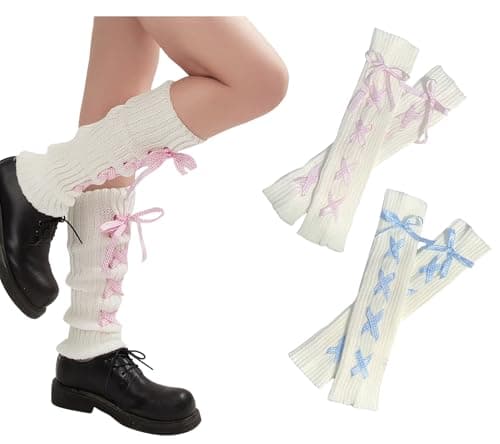 Leoparts Leg Warmers for Women 80s Ribbed Knit Leg Warmers for Dance Yoga Sports Cosplay Costume Party Accessory