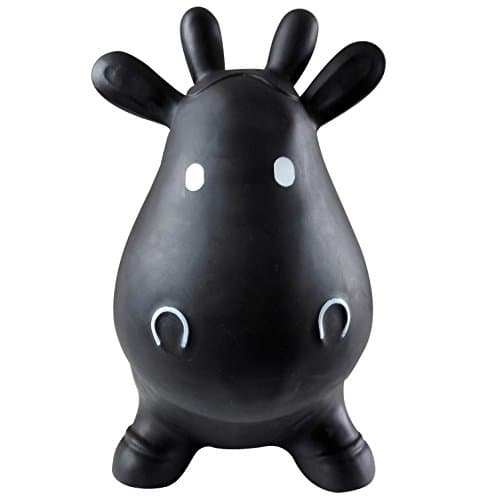 AppleRound Inflatable Ride-on Bouncy Animal Hopper – Horse, Cow or Unicorn – Kids Space Hopper Bouncer with Hand Pump – Jumping Toy for Indoor/Outdoor Play