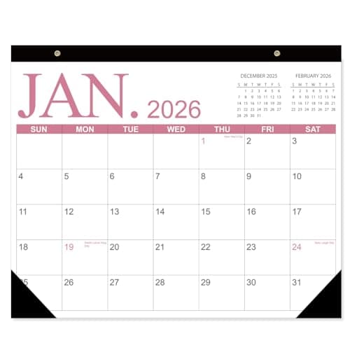 Calendar 2026-2027 - Desk Calendar from April 2026 to June 2027, 2026-2027 Desk Calendar with Holiday Marked, Premium Paper for Organizing, 11'' x 14'',Four Color