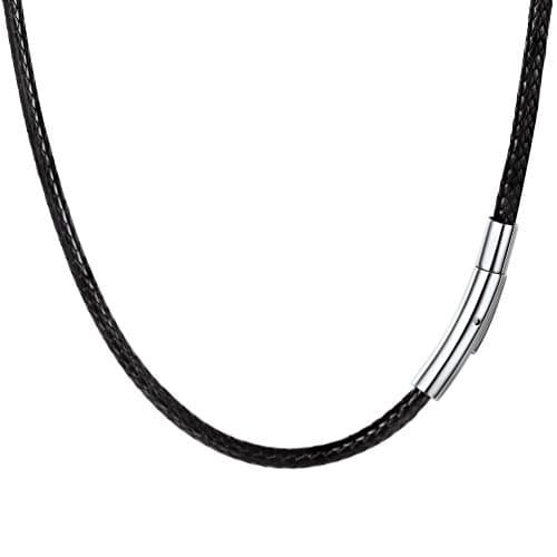 PROSTEEL Mens Leather Necklace For Men Cord 3mm Thick 30 Inch Long Leather Rope