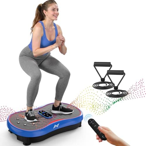 AXV Vibration Plate Fitness Platform Exercise Machine Vibrating Shaking Full Body Shaker Workout Vibrate Stand Shake Board Sport Gym for Weight Loss Fat Burner for Women Men