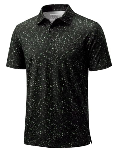 MAGCOMSEN Golf Shirts for Men Dry Fit Short Sleeve Print Collared Polos