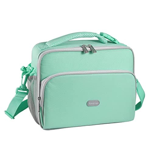 Amerusn Kids Teen Boys Girls Lunch Box Bag with Shoulder Strap,Insulated