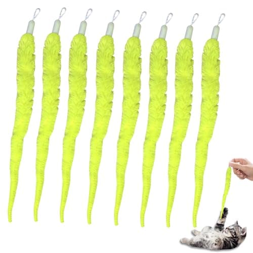 Jaxbo Caterpillar Smart Cats Toys, Interactive Cat Feather Toy with Motion Sensor, Whirlie Cat Toy for Hunting, Reduce Boredom, USB Rechargeable, No Drilling Required, Mount on Window (Refills)