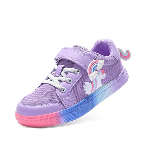 DREAM PAIRS Girls Shoes Toddler Sneakers Rainbow Storybook Casual School Walking Footwear for Toddler/Little Kids,Size 6 Toddler,Rainbow/Purple,SDFS2308K