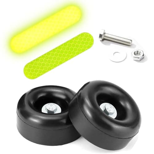 Rubber Bumpers for Trailer Ramp Door Truck 2.5" Round Replacement Black 2Pk