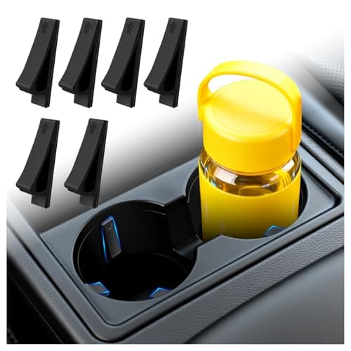 6PCS Car Cup Holder Inserts Silicone,Curve Anti-Shake Cup Holder Inserts