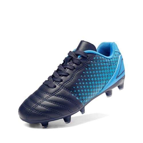 DREAM PAIRS Boys Girls Outdoor Sport Football Shoes Soccer Cleats for Little/Big Kid,Size 11 Little Kid,Navy/Blue,SUPERFLIGHT-1K
