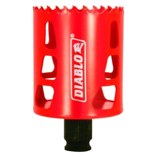 Diablo Bi-Metal Hole Saw with Variable Tooth Design for Faster Cuts - Fits with Snap-Lock Plus Mandrel System - 2-1/4" Diameter, 2-3/8" Length - DHS2250