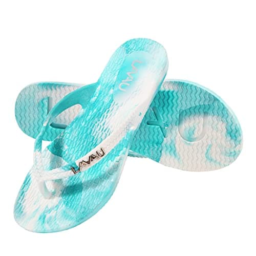 LAVAU Women's Flip Flops, Waterproof Non Slip Beach Sandals Shower Slippers W-lvbai-7