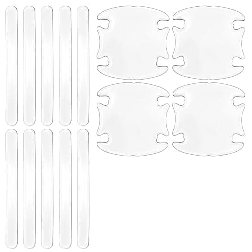 Xthrotsenk 14 PCS Car Door Handle Scratch Protector, Door Handle Protectors for Vehicles Universal Doors Handles Protectors Waterproof Anti-Scratch Guard Stickers for Most Car Handles (Transparent)