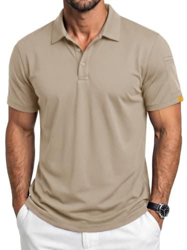 MAGCOMSEN Mens Golf Shirt Short Sleeve Dry Fit Collared Moisture Wicking Work Shirts Casual Stylish Performance Business Polos