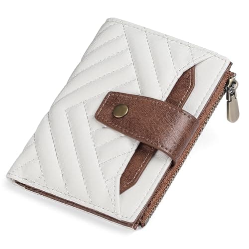 FALAN MULE Small Wallet for Women Leather Bifold Compact RFID Blocking with ID Window