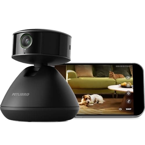 PETLIBRO Dog Camera with Phone App, 360° Auto Tracking Pet Camera Indoor with Phone App for Home Alone Pets, Cat & Puppy Camera with 2-Way Audio, Night Vision, Indoor Camera WiFi
