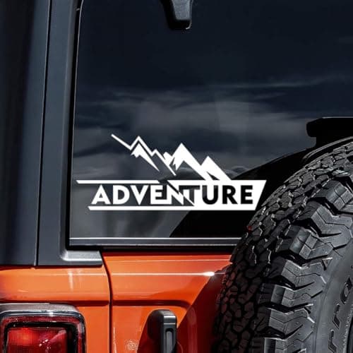 2pc Adventure Vinyl Decals, 7.87"x3.15" #AZ71 (White)#AZ71 (White)