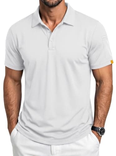 MAGCOMSEN Polo Shirts for Men Short Sleeve Dry Fit Golf Polos Casual Stylish Performance Moisture Wicking Athletic Collared Shirt