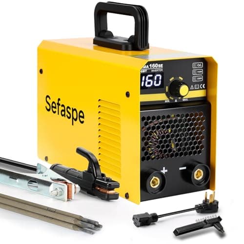 Sefaspe 110V/220V Stick Welder with Digital Display, 160A ARC/Lift TIG Welding Machine with Synergic Control, IGBT Inverter Portable MMA Welder Machine with Hot Start, Arc force and Anti-Stick