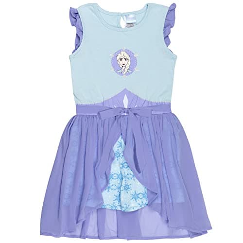 Disney Frozen Elsa Toddler Girls Sleeveless Romper With Skirt Overlay 3T