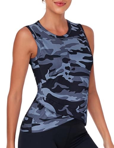 LURANEE Tank Top for Women Workout,Workout Tank Tops for Women Racerback Loose Fit Yoga Top Sleeveless Gym Shirt Running Athletic Tanks Geometry Pink S