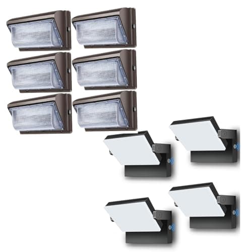 10 Packs LED Wall Pack Light - Size Update Dusk to Dawn Outdoor Lighting with Photocell Commercial Industrial Lights for Bay,Shop,Garage,Barn,Warehouse,Building,Yard 5000K