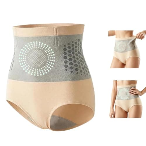 HYYGOCCTV Fat Burning Shorts for Women 2026 Moringa & Berberine Sculpting Fat Burn 4-in-1 Micro-Particle Thermogenic Weight Loss Yoga Pants High Waisted Shaping Shorts(Medium,Beige)