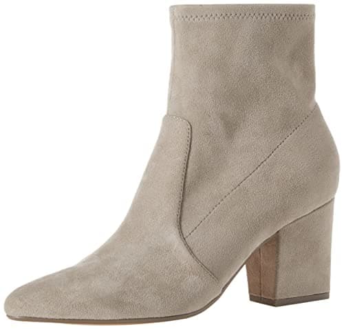 Amazon Essentials Women's Fitted Stretch Heel Boot, Dove Grey Microsuede, 12