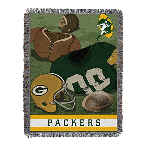Northwest NFL Green Bay Packers Vintage Woven Tapestry Wall Hanging, 48 x 60 Inches, Officially Licensed, Decorative Fringes