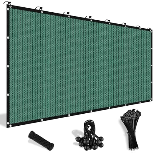 Shade&Beyond 90% Sun Shade Cloth with Grommets, 6' X 6' Pergola Shade Cover Canopy, Mesh Tarp Sun Screens for Patio, Outdoor, Garden, Backyard, Green