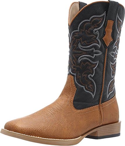 ROPER Mens Classic Square Toe Casual Boots Mid Calf - Brown - Size 10 M