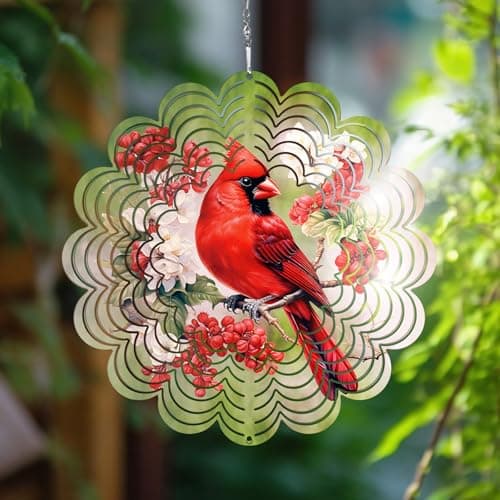 Cardinal Gifts for Mom, Moms Wind Spinners, Mother's Day Best Gift for Mom, Mother Birthday Gift from Daughter Son, Love Reminder Gifts for Mother's Day, Garden Decor Gifts for Outside, Patio, 12in