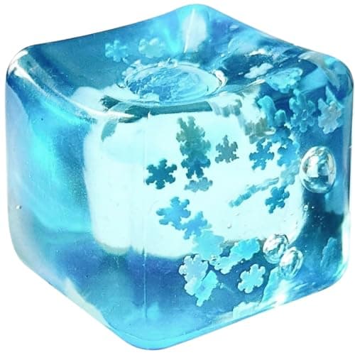 Squishy Stress Cube for Adults,2026 Squishy Slow Rising Fidget Cube Squeeze Sensory for Anxiety Stress Relief High Density Ice Squeeze Ball Cubes (06-Blue)