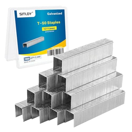 SITLDY Heavy Duty T-50 Staples 1/2 Inch Length 2200-Count Galvanized