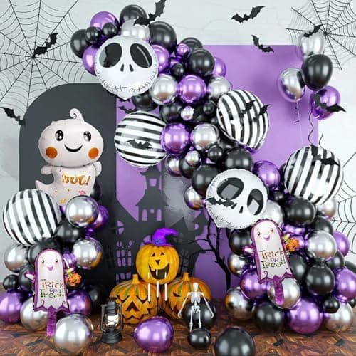 Skull Halloween Birthday Party Decorations Halloween Balloon Arch