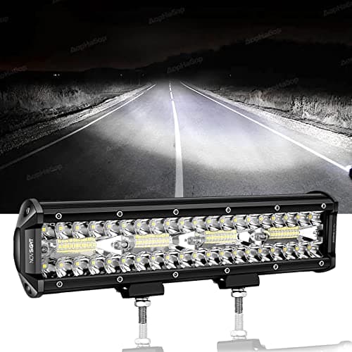 NOVSIGHT 12 Inch Led Light Bar 240W 24000LM Led Pod Light Triple Row Spot Flood Combo Beam Offroad/Driving/Fog Lights LED Bar for Jeep Pickup UTV ATV Truck Roof Bumper IP68 Waterproof (White)
