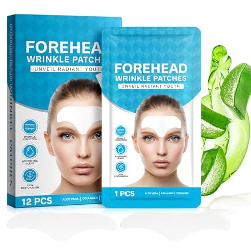 ZIXAOK Forehead Wrinkle Patches Overnight - 12 Pcs with Collagen & Aloe Vera, Anti Wrinkle Patches for Smoothing, Firming & Moisturizing, Forehead Wrinkles Beauty Treatment