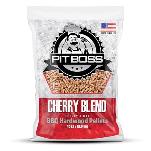 Pit Boss 100% All Natural BBQ Hardwood Pellets for Cooking, Grilling, and Smoking | 40lbs. Wood Pellets for Pellet Grills and BBQ Smokers | Cherry Blend