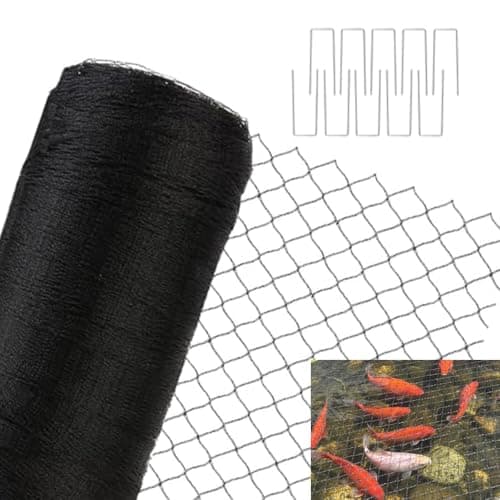 JUNFLYING 30x30 Ft Pond Netting for Leaves, 1/2 in Fine Mesh Net Cover
