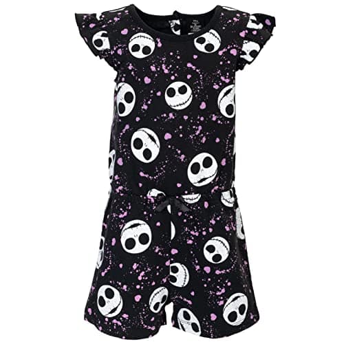 Disney Nightmare Before Christmas Jack Skellington Toddler Girls French Terry Romper 3T
