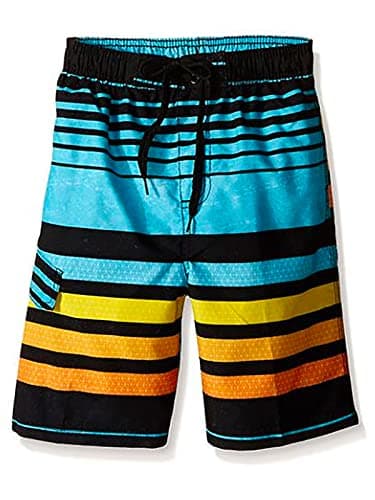 Kanu Surf Boys' Echo Quick Dry UPF 50+ Beach Swim Trunk, Echo Aqua, 5/6