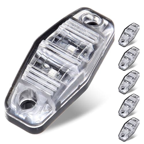 LBRST 6x Clear Len Side Marker Trailer Lights