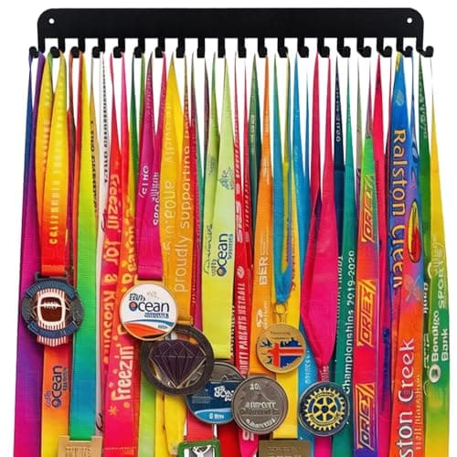 Lapetale Fashion Medal Hanger Holder Display Rack,Race bib Medal Display with 20 Simple Hooks, Race Medal Display Holder,Hanger for Medals