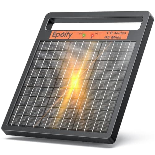 Epoify Solar Electric Fence Charger LD02, 1.2J with Short Circuit Alarm