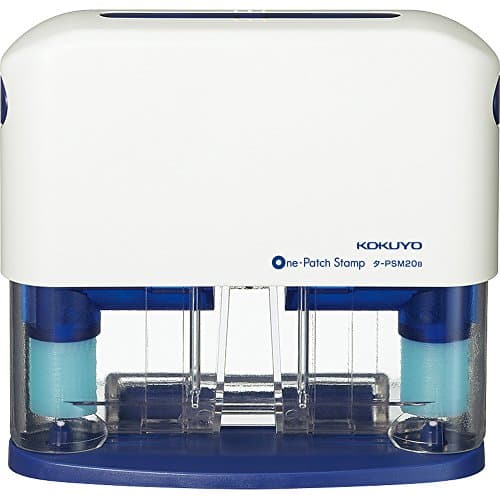 Kokuyo One-Patch Stamp, One Patch 2-Hole Reinforcer Sticker, 200 Stickers x 2-Pack, Blue, Japan Import (TA-PSM20B)