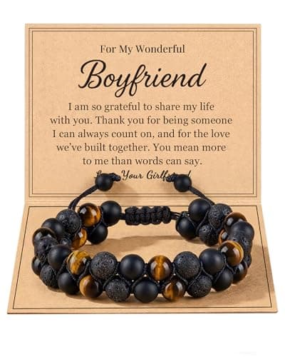 HGDEER Boyfriend Valentines Day Gifts for Him Men Boyfriend, Men's Anniversary Easter Birthday Graduation Christmas Gifts Bracelet for Him Mens Boyfriends Bracelets 16Th 18Th 21Th 30Th Birthday