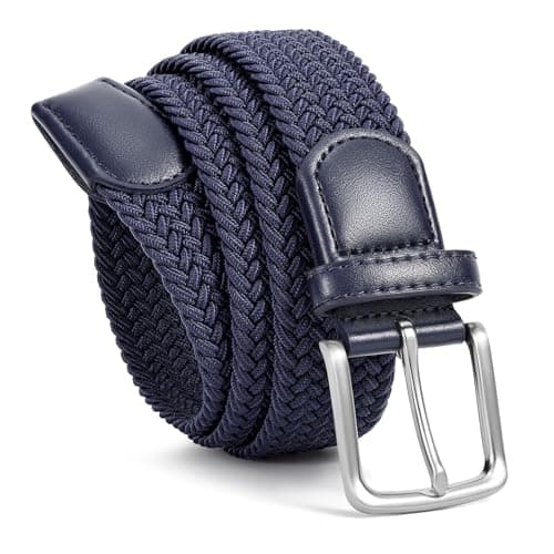 BELTROAD Elastic Braided Belt Men - Multicolored Woven Belt for Golf Work Casual, Stretch Comfort for Jeans Pant Shorts